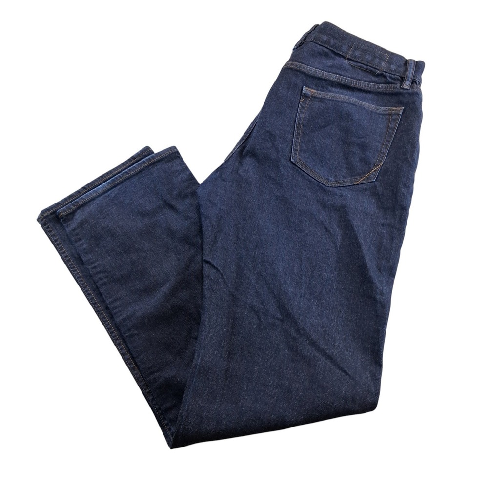 Banana Republic Straight Jeans Mens 35x36 Dark Wash Blue Stretch Denim 19178‎